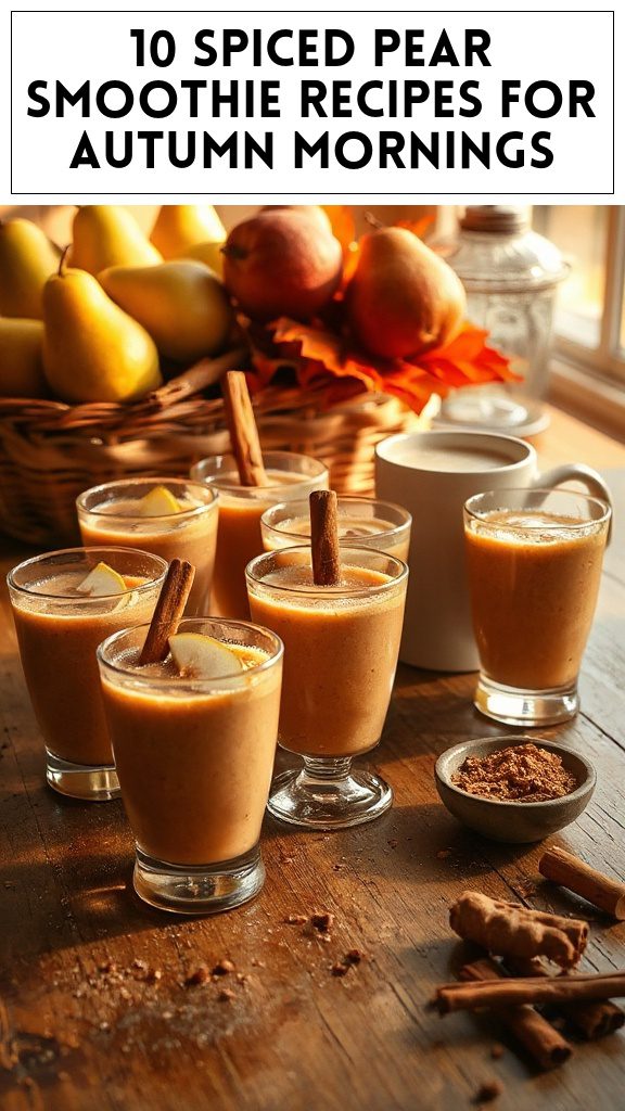10 Spiced Pear Smoothie Recipes for Autumn Mornings