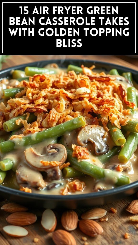 15 Air Fryer Green Bean Casserole Takes With Golden Topping Bliss