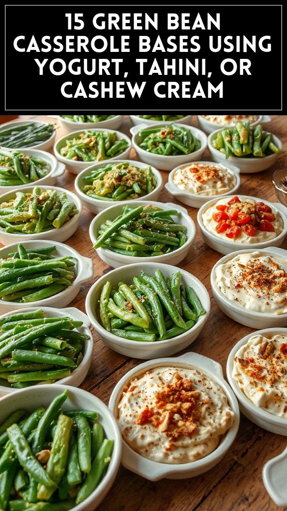 15 Green Bean Casserole Bases Using Yogurt, Tahini, or Cashew Cream