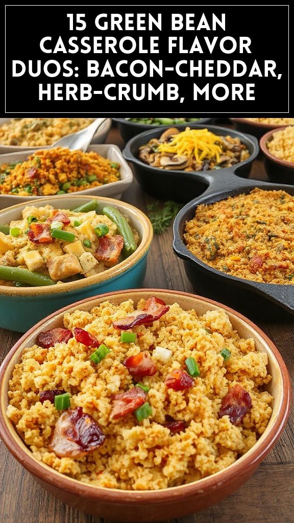 15 Green Bean Casserole Flavor Duos: Bacon-Cheddar, Herb-Crumb, More