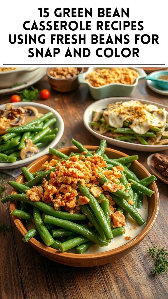 15 Green Bean Casserole Recipes Using Fresh Beans for Snap and Color