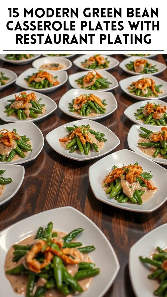 15 Modern Green Bean Casserole Plates With Restaurant Plating