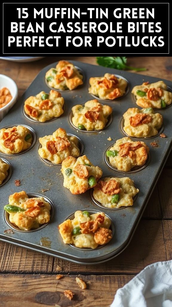 15 Muffin-Tin Green Bean Casserole Bites Perfect for Potlucks
