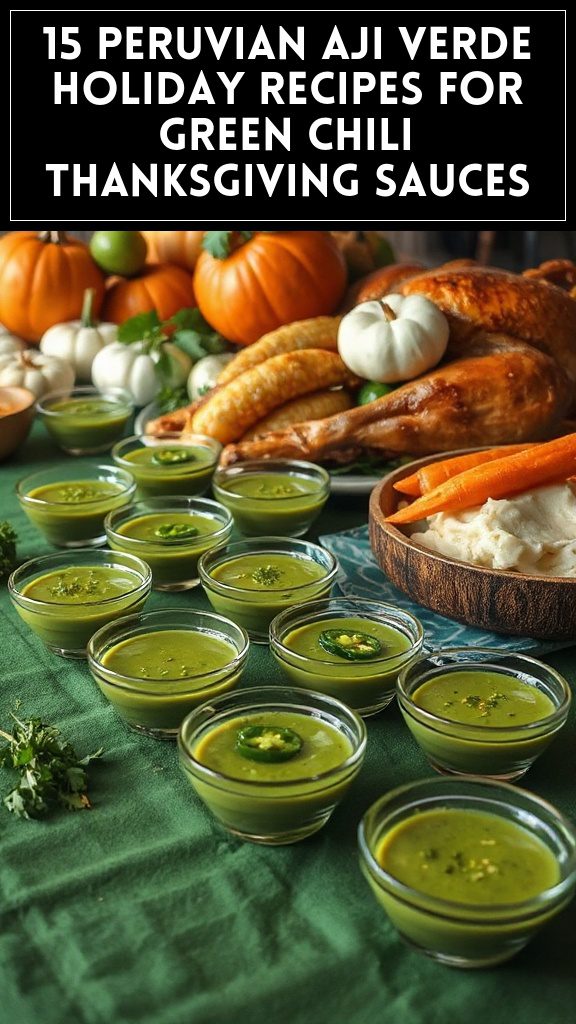 15 Peruvian Aji Verde Holiday Recipes for Green Chili Thanksgiving Sauces