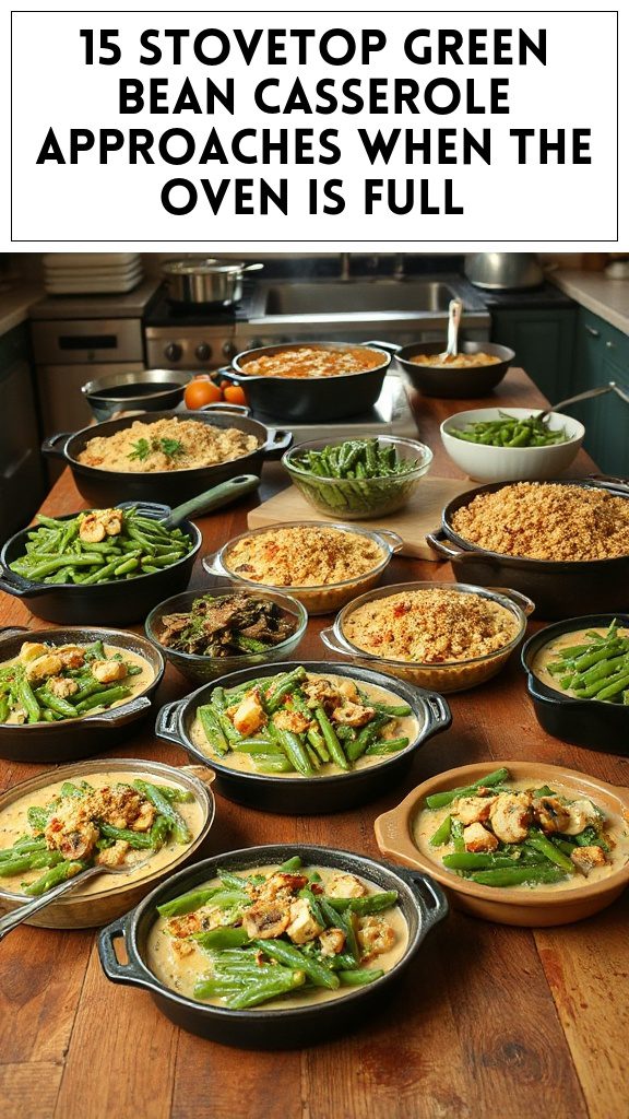 15 Stovetop Green Bean Casserole Approaches When the Oven Is Full