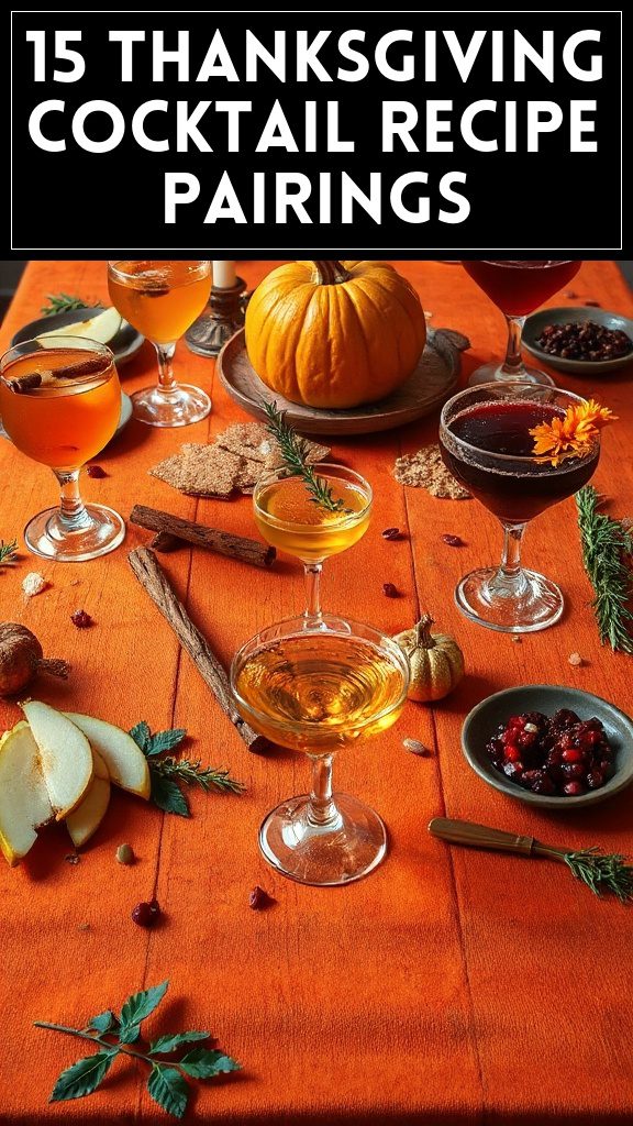 15 Thanksgiving Cocktail Recipe Pairings