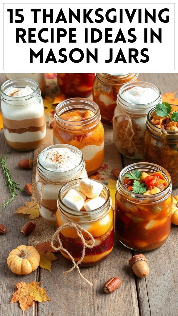 15 Thanksgiving Recipe Ideas in Mason Jars
