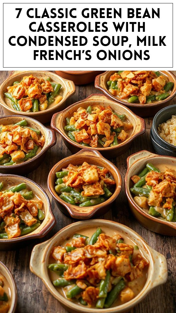 7 Classic Green Bean Casseroles With Condensed Soup, Milk & French’s Onions