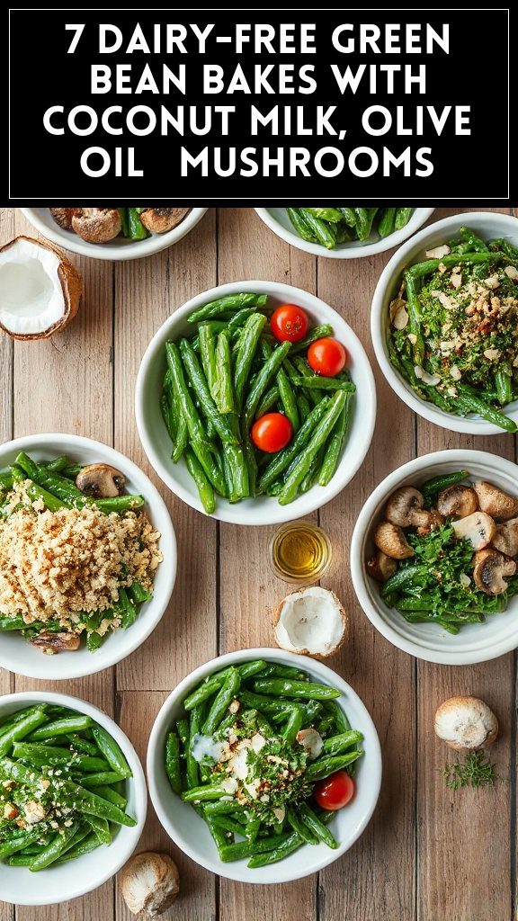 7 Dairy-Free Green Bean Bakes With Coconut Milk, Olive Oil & Mushrooms