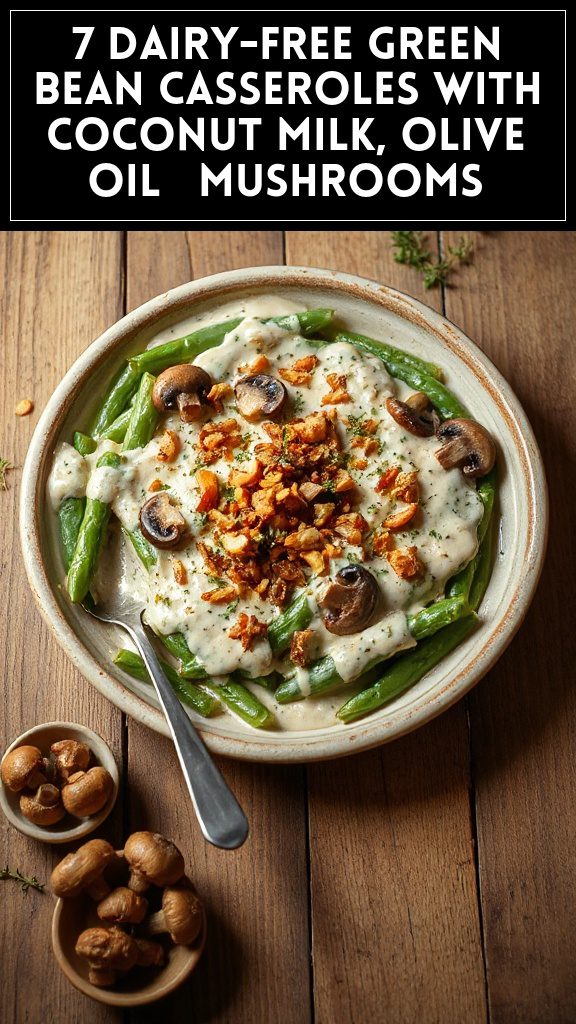7 Dairy-Free Green Bean Casseroles With Coconut Milk, Olive Oil & Mushrooms