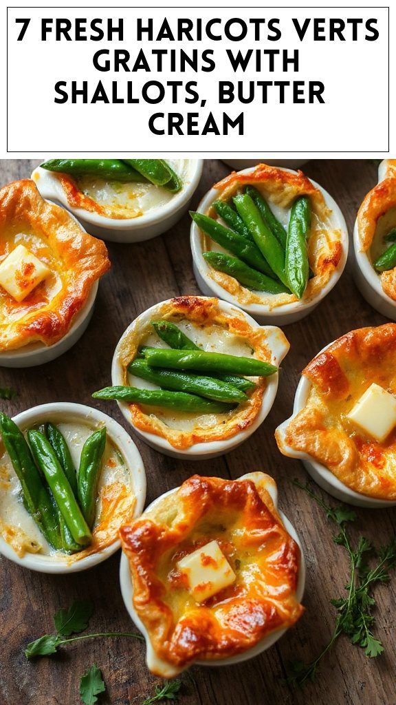 7 Fresh Haricots Verts Gratins With Shallots, Butter & Cream