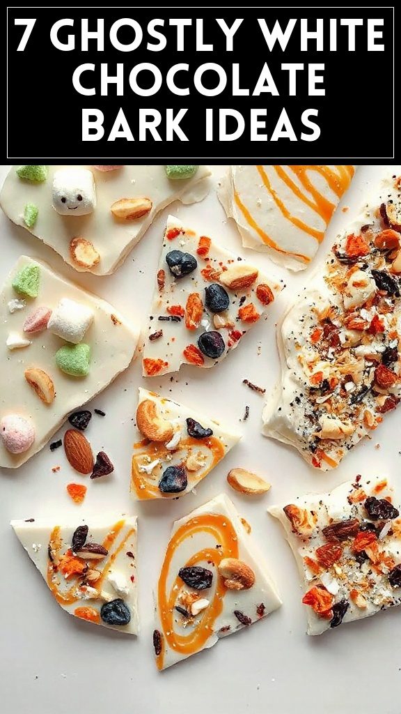 7 Ghostly White Chocolate Bark Ideas