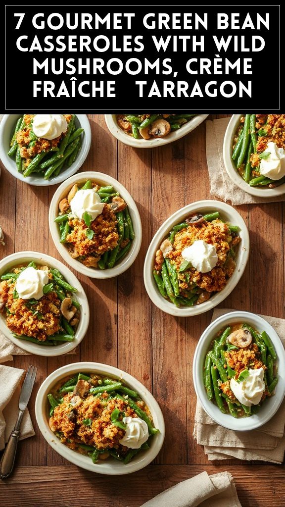 7 Gourmet Green Bean Casseroles With Wild Mushrooms, Crème Fraîche & Tarragon