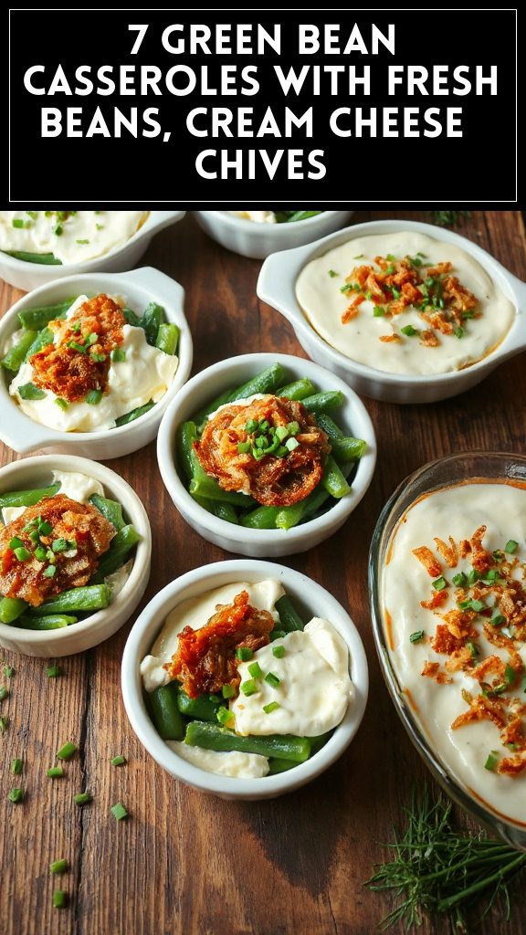 7 Green Bean Casseroles With Fresh Beans, Cream Cheese & Chives