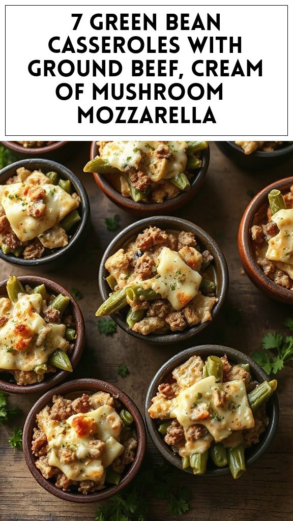 7 Green Bean Casseroles With Ground Beef, Cream of Mushroom & Mozzarella