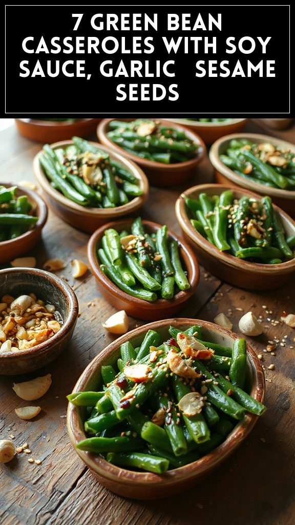 7 Green Bean Casseroles With Soy Sauce, Garlic & Sesame Seeds
