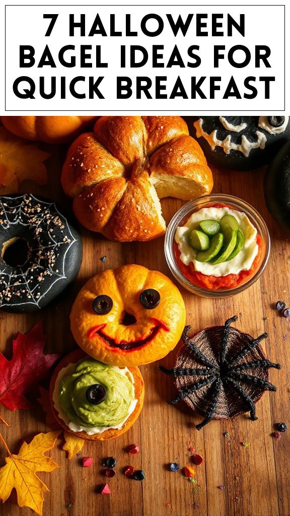 7 Halloween Bagel Ideas for Quick Breakfast