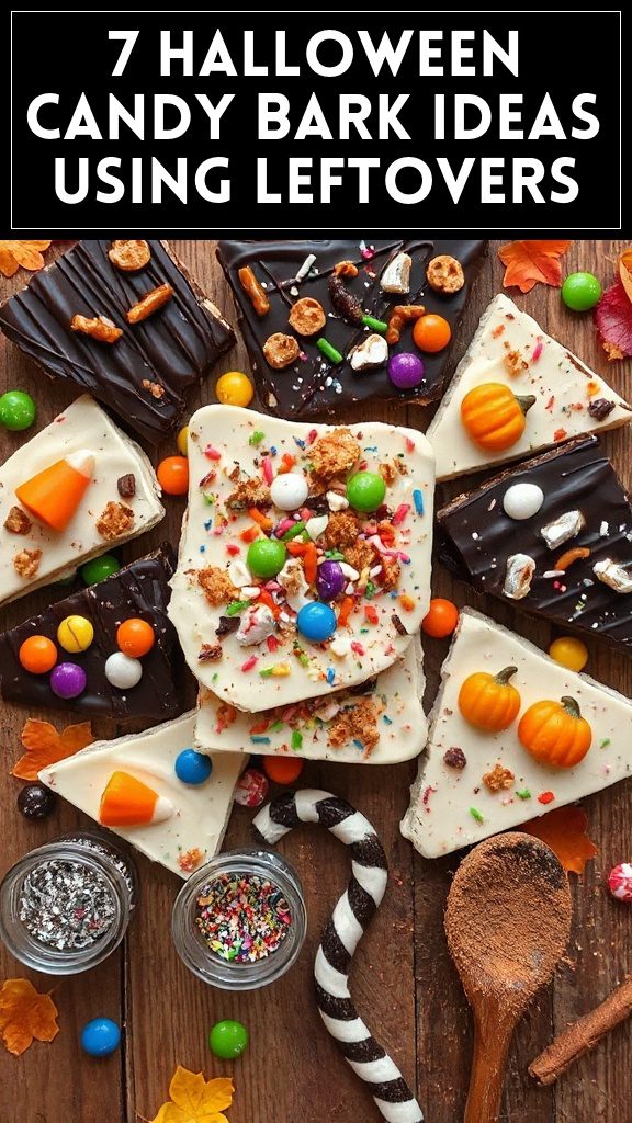 7 Halloween Candy Bark Ideas Using Leftovers