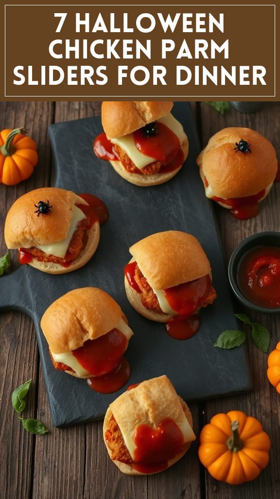 7 Halloween Chicken Parm Sliders for Dinner