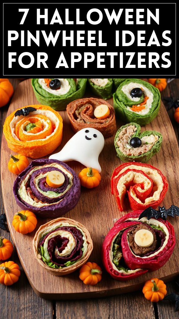 7 Halloween Pinwheel Ideas for Appetizers