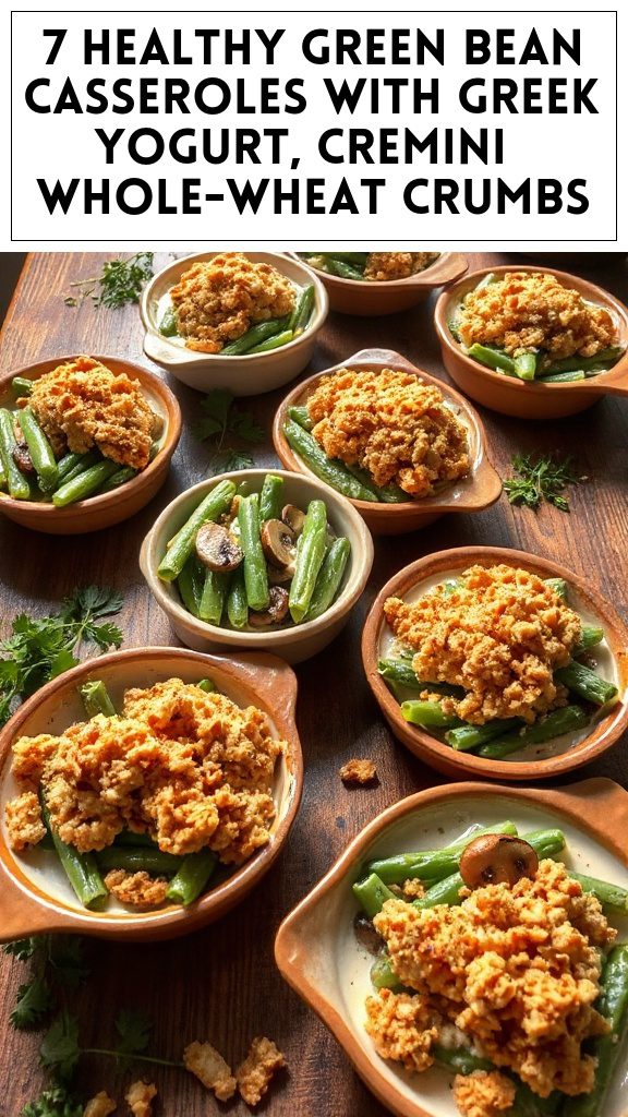 7 Healthy Green Bean Casseroles With Greek Yogurt, Cremini & Whole-Wheat Crumbs
