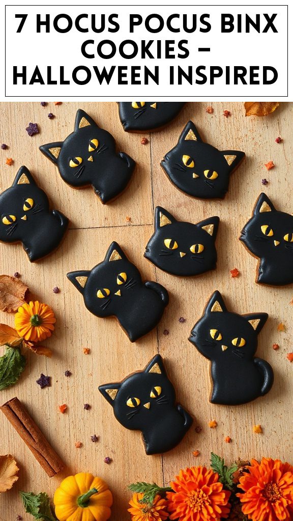 7 Hocus Pocus Binx Cookies – Halloween Inspired
