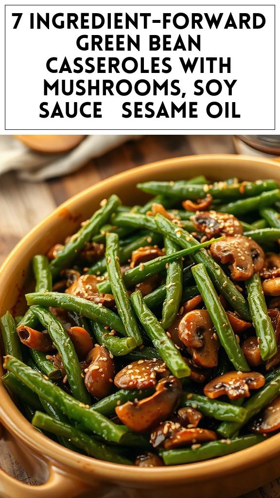 7 Ingredient-Forward Green Bean Casseroles With Mushrooms, Soy Sauce & Sesame Oil