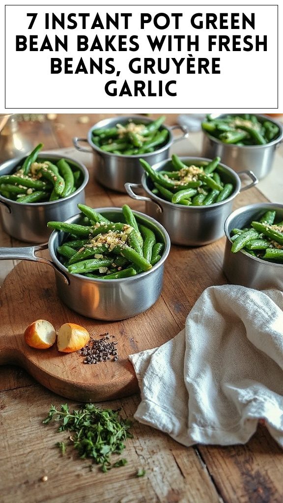 7 Instant Pot Green Bean Bakes With Fresh Beans, Gruyère & Garlic