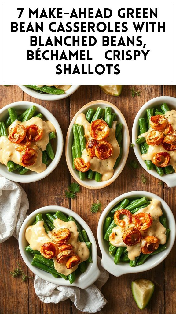 7 Make-Ahead Green Bean Casseroles With Blanched Beans, Béchamel & Crispy Shallots