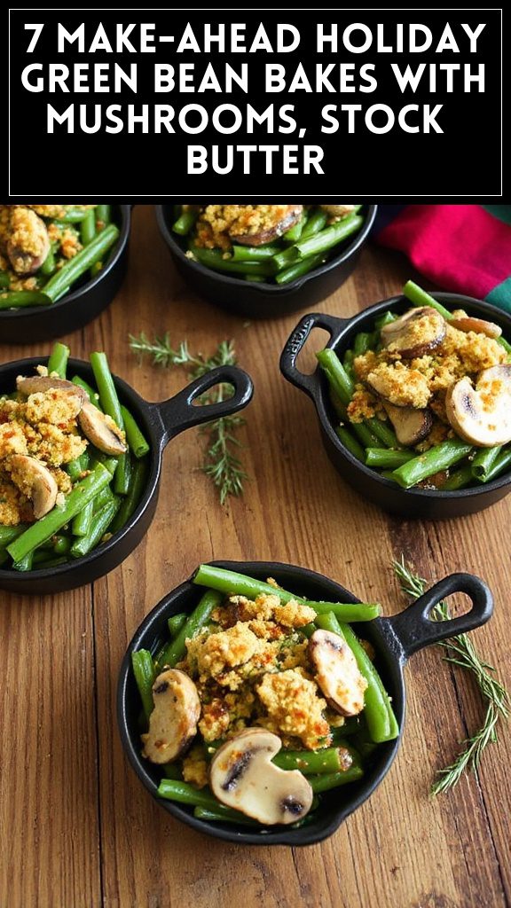 7 Make-Ahead Holiday Green Bean Bakes With Mushrooms, Stock & Butter