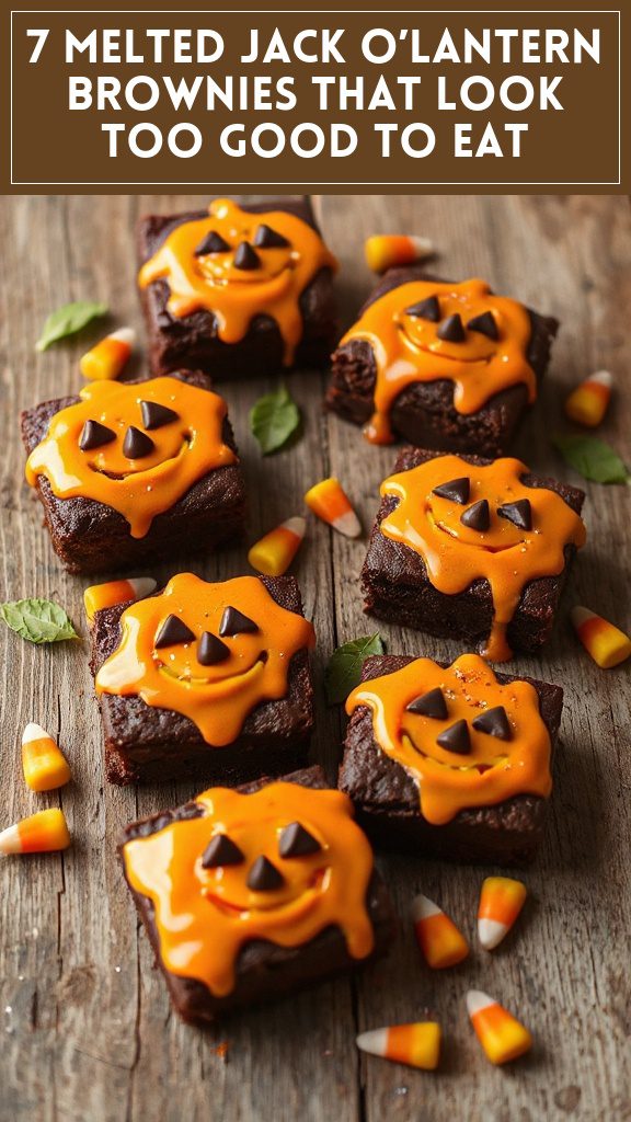 7 Melted Jack O'Lantern Brownies That Look Too Good to Eat