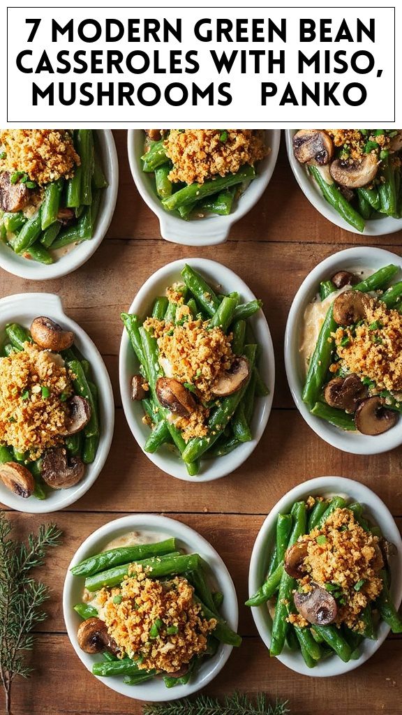 7 Modern Green Bean Casseroles With Miso, Mushrooms & Panko