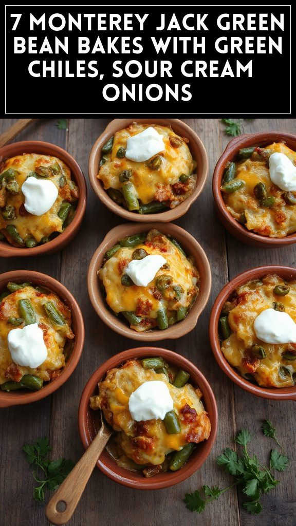 7 Monterey Jack Green Bean Bakes With Green Chiles, Sour Cream & Onions