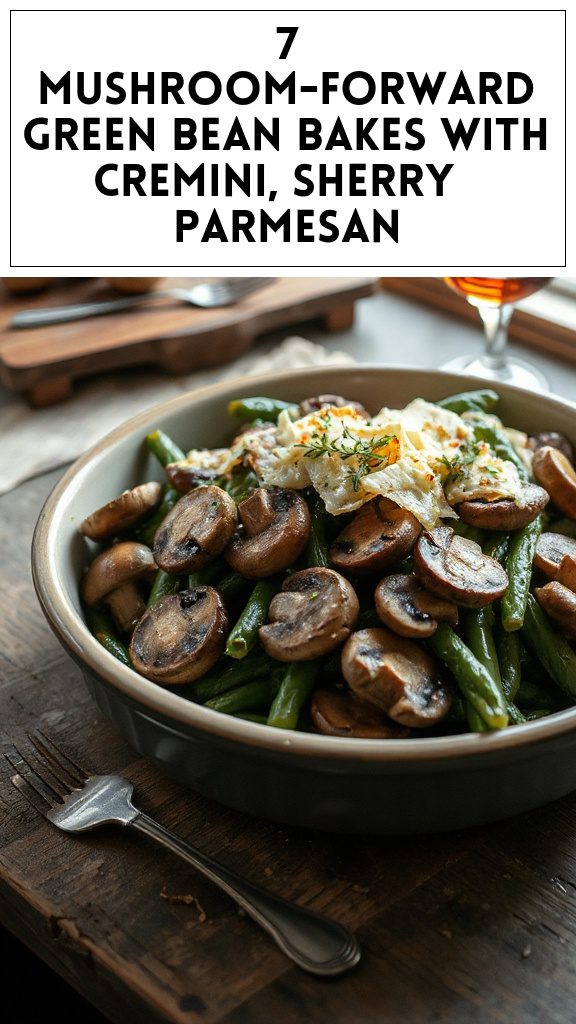 7 Mushroom-Forward Green Bean Bakes With Cremini, Sherry & Parmesan