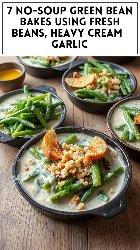 7 No-Soup Green Bean Bakes Using Fresh Beans, Heavy Cream & Garlic