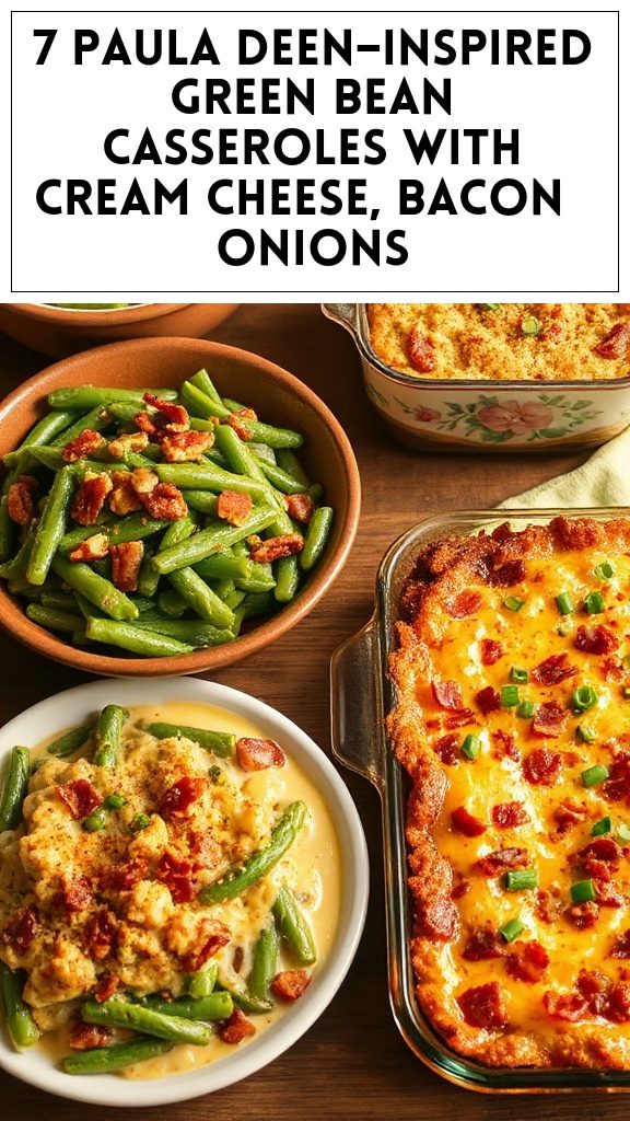 7 Paula Deen–Inspired Green Bean Casseroles With Cream Cheese, Bacon & Onions