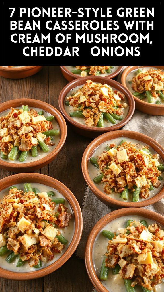 7 Pioneer-Style Green Bean Casseroles With Cream of Mushroom, Cheddar & Onions