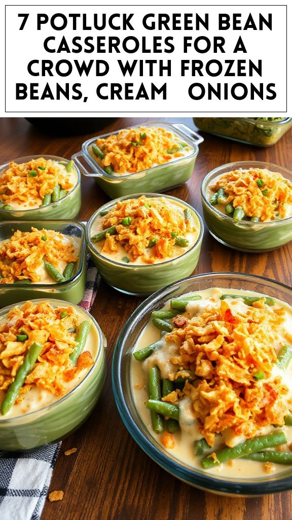 7 Potluck Green Bean Casseroles for a Crowd With Frozen Beans, Cream & Onions