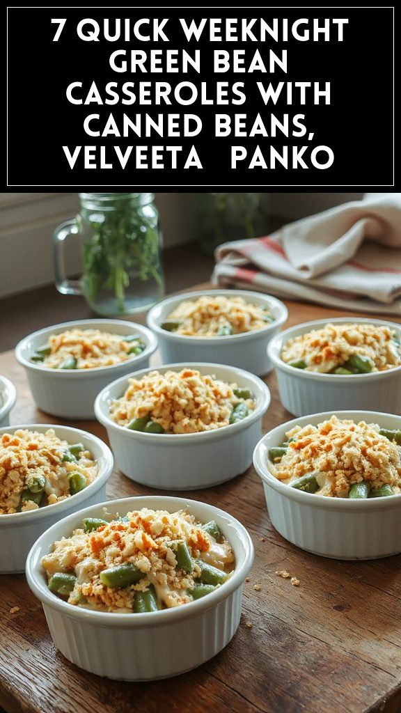 7 Quick Weeknight Green Bean Casseroles With Canned Beans, Velveeta & Panko