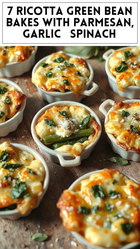 7 Ricotta Green Bean Bakes With Parmesan, Garlic & Spinach