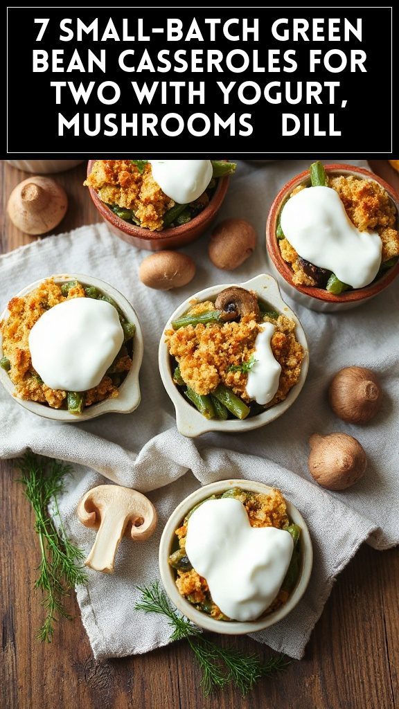 7 Small-Batch Green Bean Casseroles for Two With Yogurt, Mushrooms & Dill
