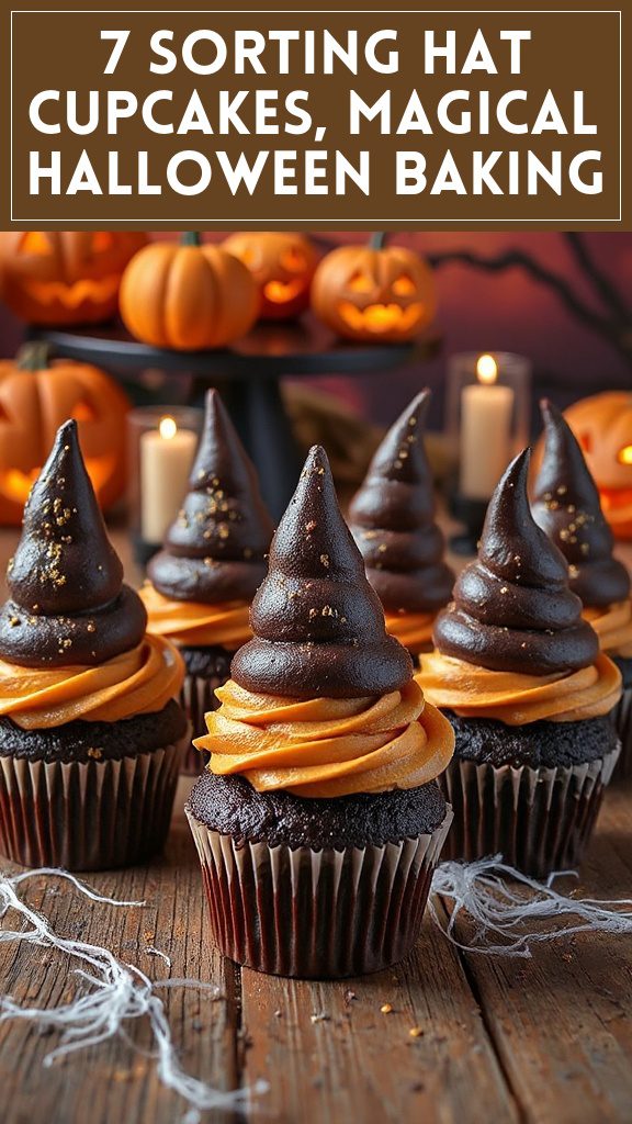 7 Sorting Hat Cupcakes, Magical Halloween Baking