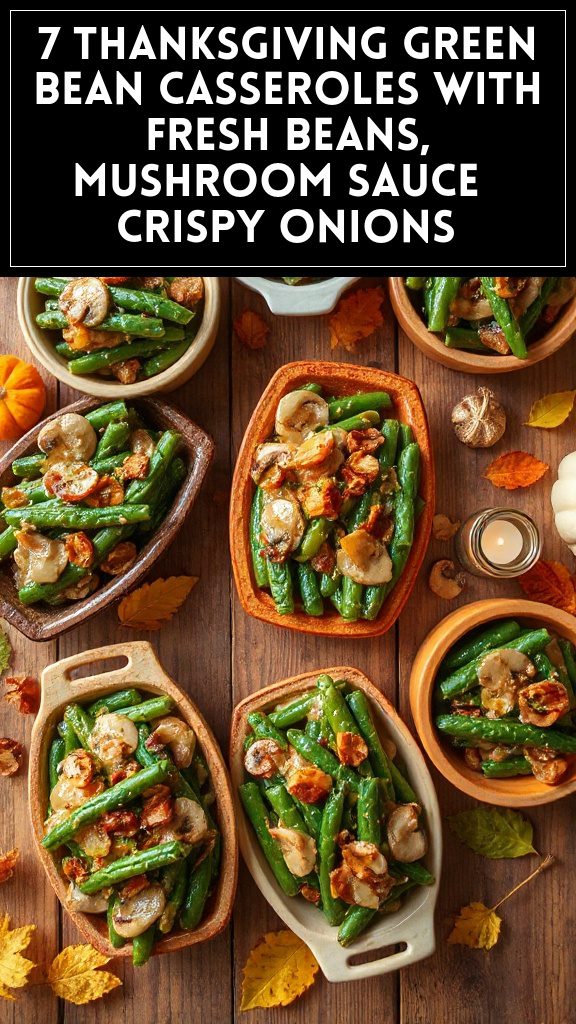 7 Thanksgiving Green Bean Casseroles With Fresh Beans, Mushroom Sauce & Crispy Onions