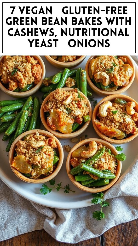 7 Vegan & Gluten-Free Green Bean Bakes With Cashews, Nutritional Yeast & Onions