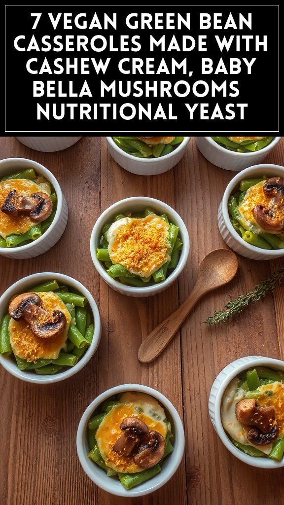 7 Vegan Green Bean Casseroles Made With Cashew Cream, Baby Bella Mushrooms & Nutritional Yeast