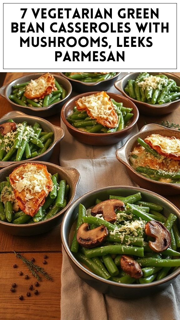 7 Vegetarian Green Bean Casseroles With Mushrooms, Leeks & Parmesan