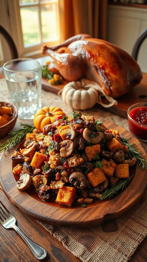 adobo infused holiday stuffing