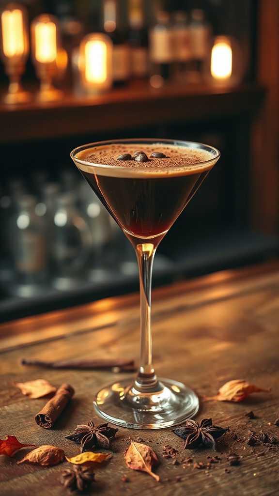 ajwain infused espresso cocktail