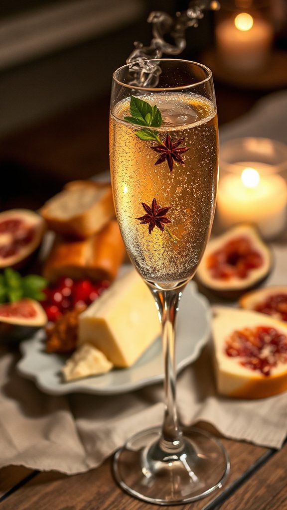 allspice infused celebratory sparkling wine