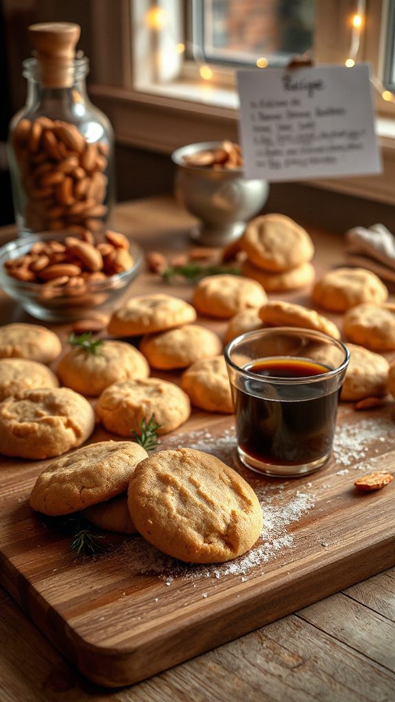 almond bourbon brown butter cookies
